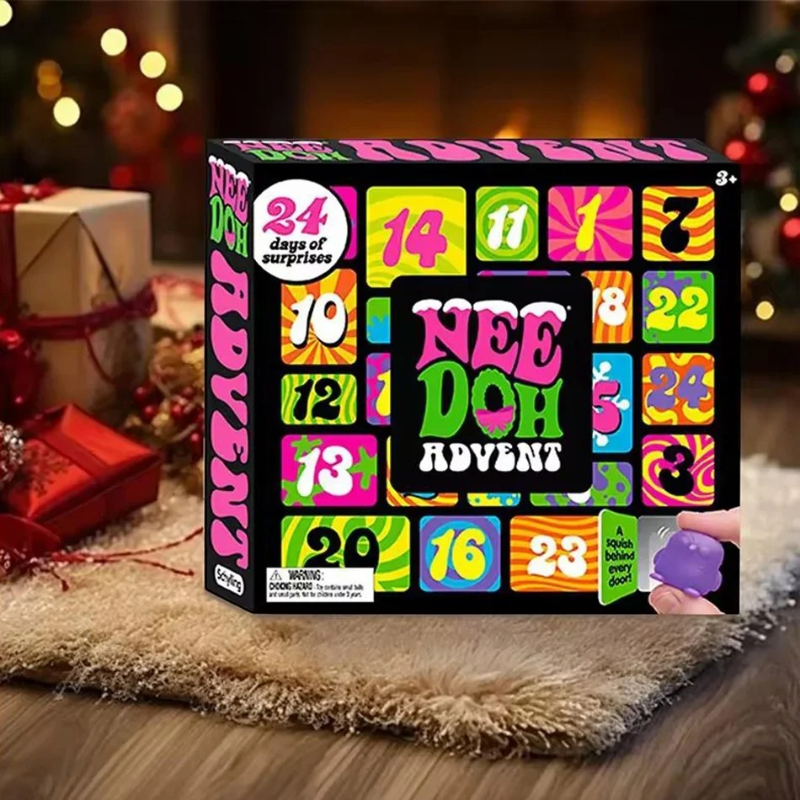 Calendrier de l'Avent NeedohAdvent de 24 jours avec jouets à presser et divers jouets antistress souples