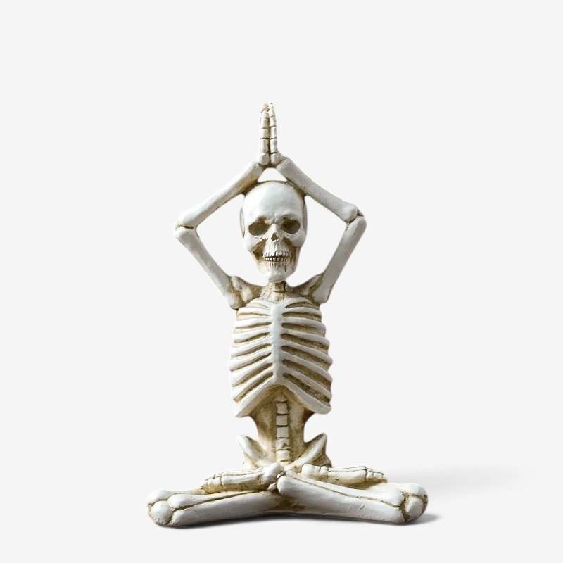 Figurka szkieletu na Halloween, dekoracja z żywicy