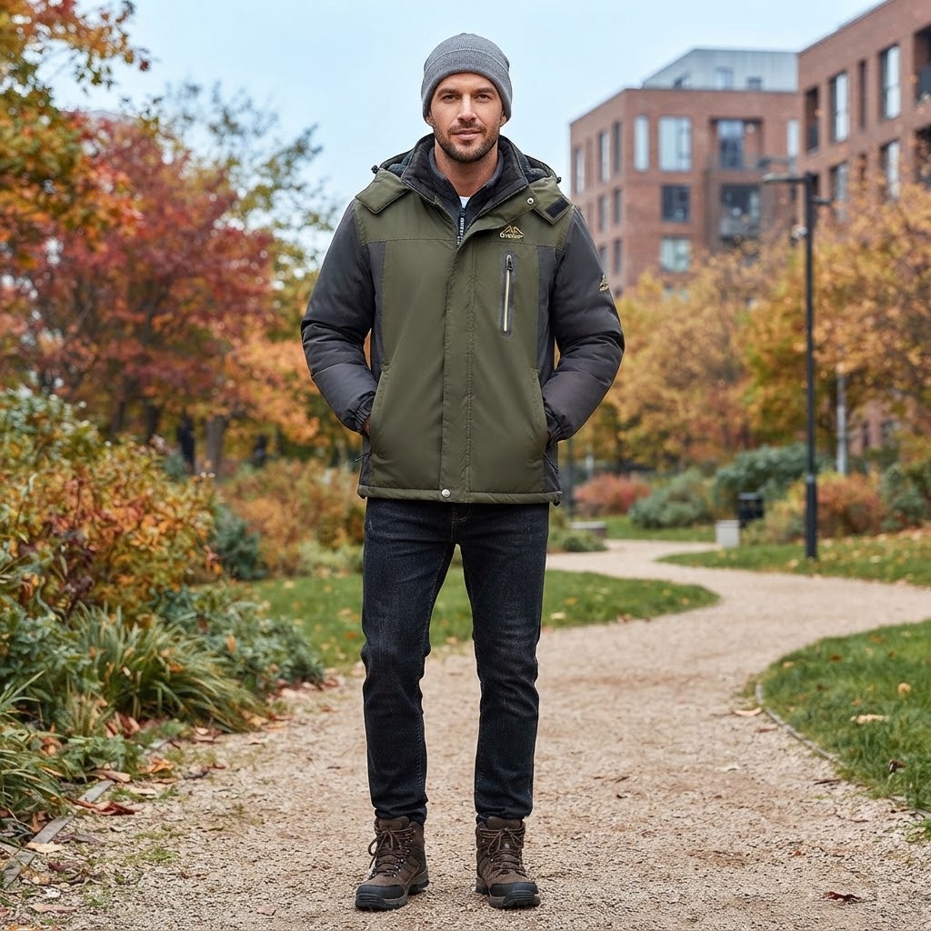 ZipWarm - Men's Winter Coat with Hooded Design