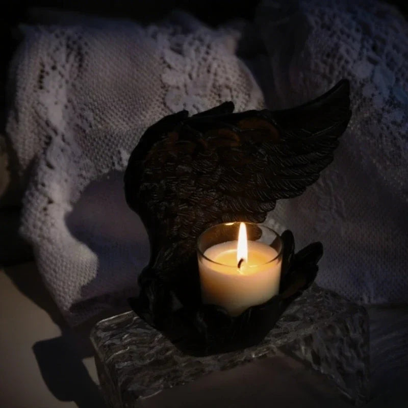 AngelGlow - Angel Wing Resin Candle Holder