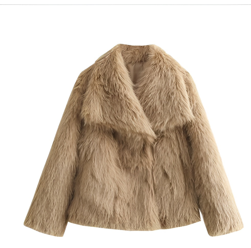 Lila - Manteau oversize douillet avec col châle
