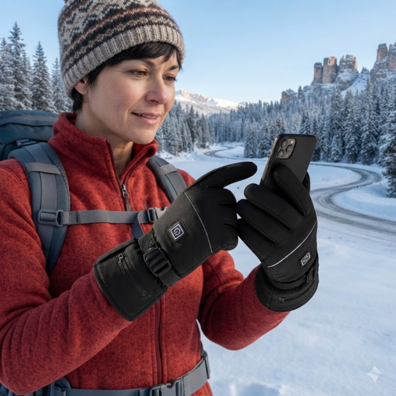 FrostRider – Heated Winter Motorcycle Gloves with Touchscreen Function