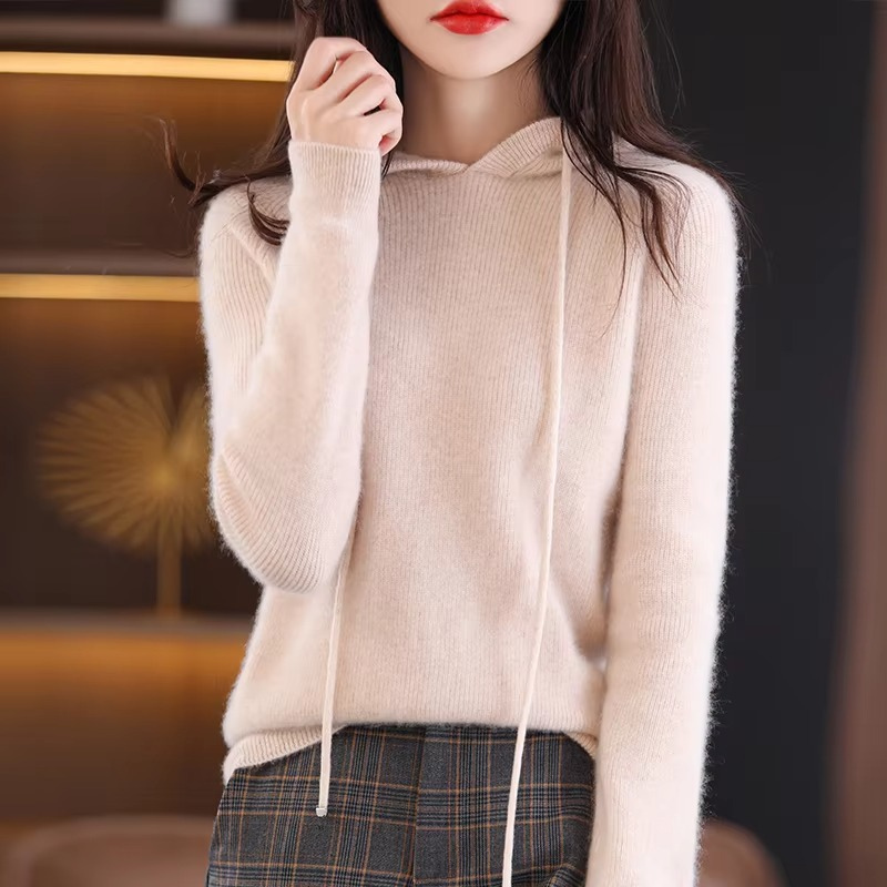 Sadie - Cardigan a maniche lunghe con cappuccio regolabile