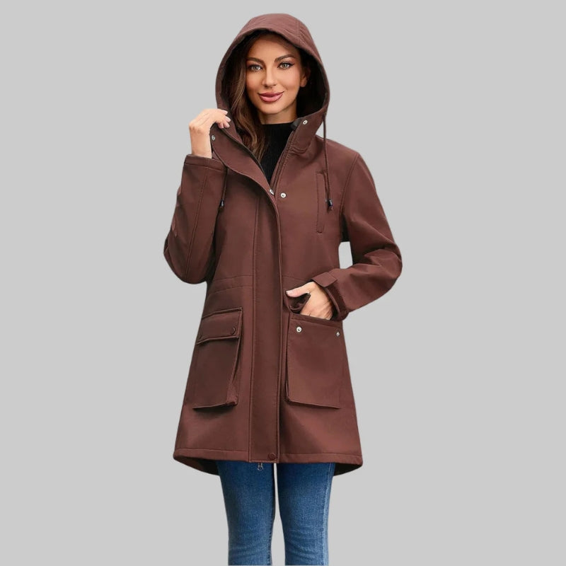 Freya – Long sleeve hooded zipper jacket with pockets