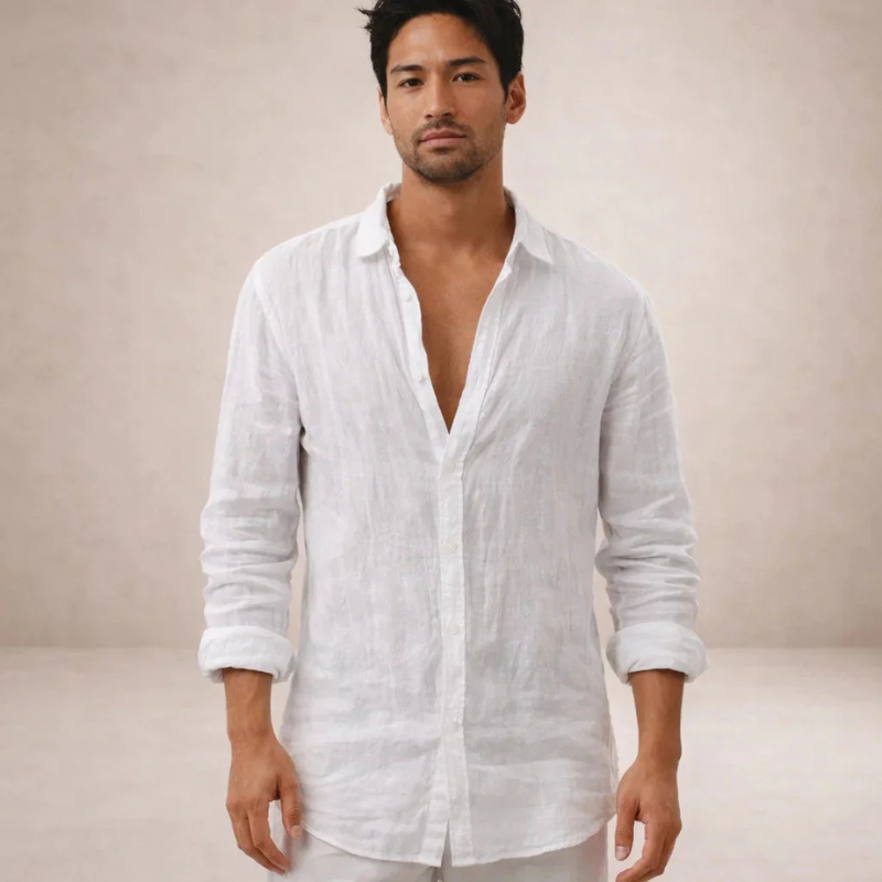 Men's Long Sleeve Button Front Shirt
