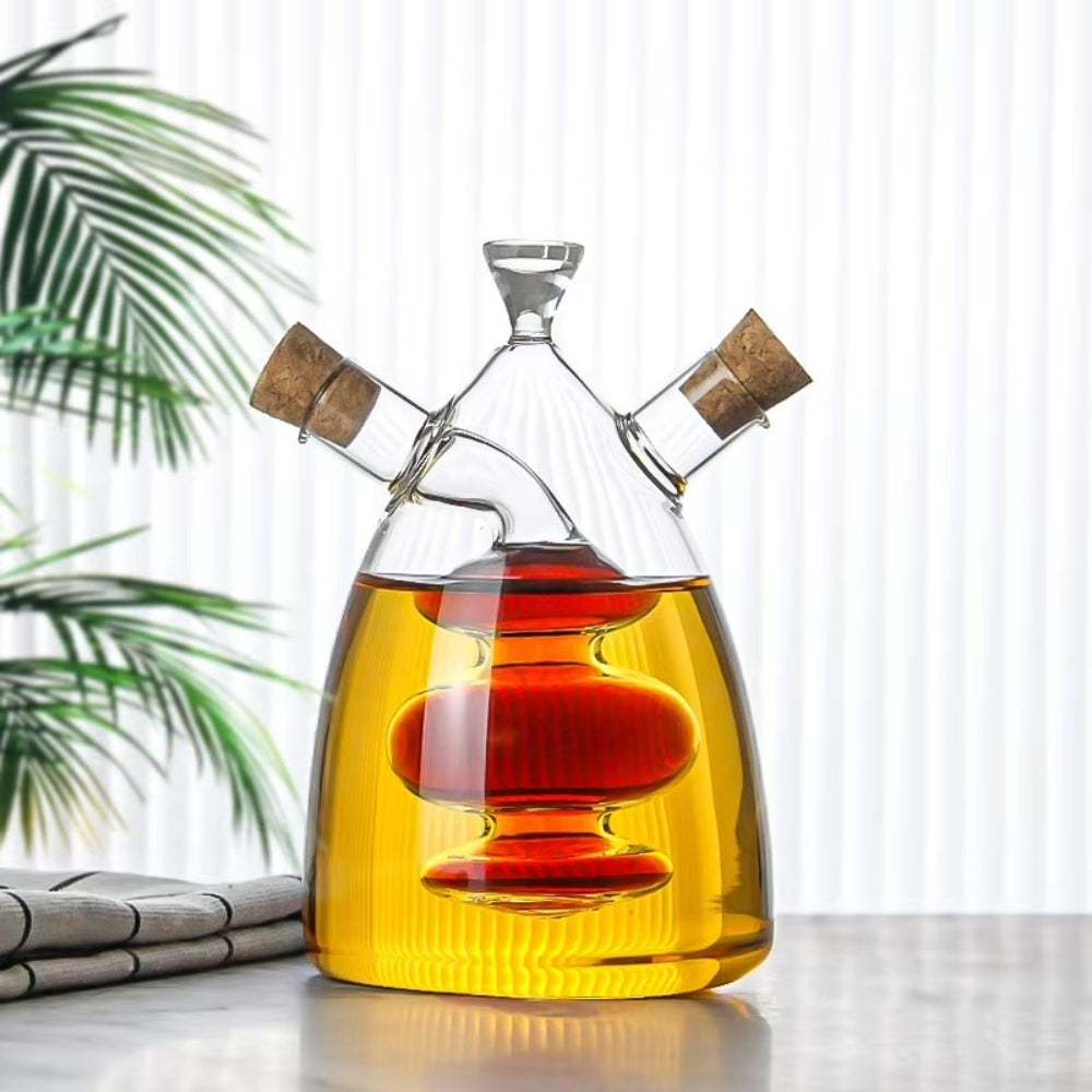 PourVista – Two-chamber dispenser set with artistic inner shapes for stylish serving of liquids