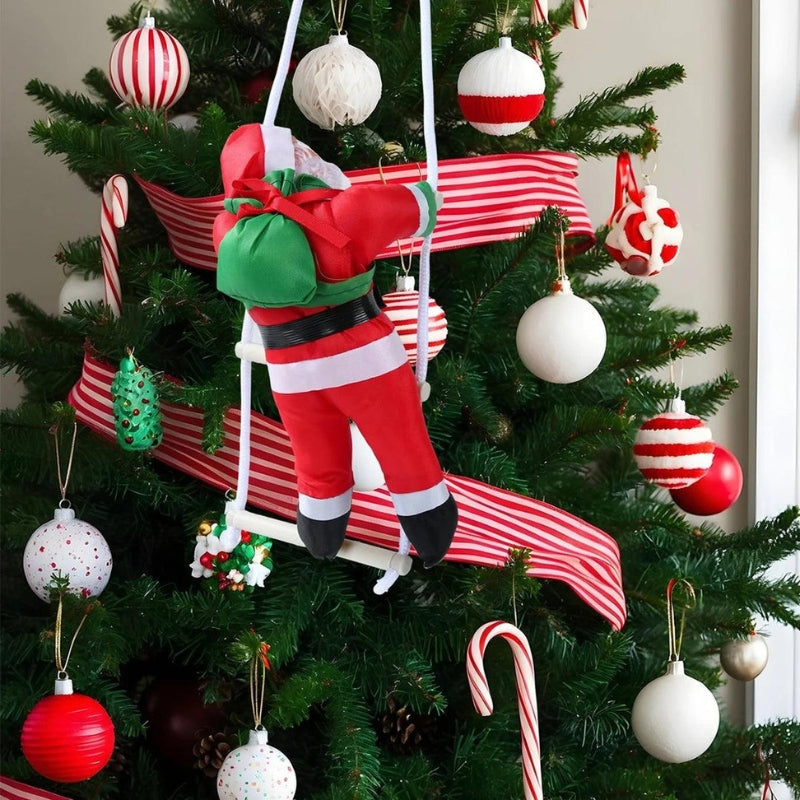 SantaClimb – Scară de cățărat Moș Crăciun cu design de agățătoare pentru decor festiv