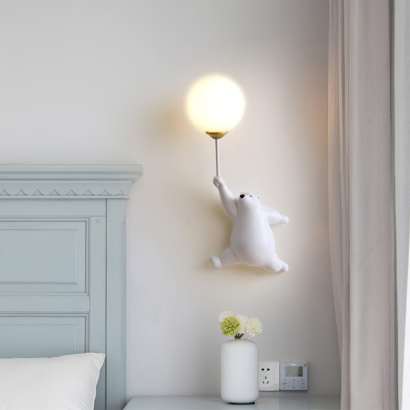 GlowCub – Lampada da parete LED con design orsetto e palloncino