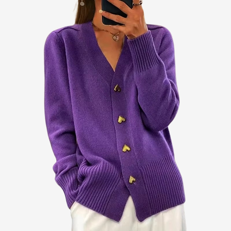 Trinity - Cardigan à manches longues avec fermeture à boutons