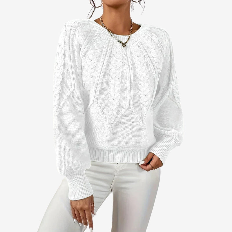 Freya - Long Sleeve Sweater with Crew Neck