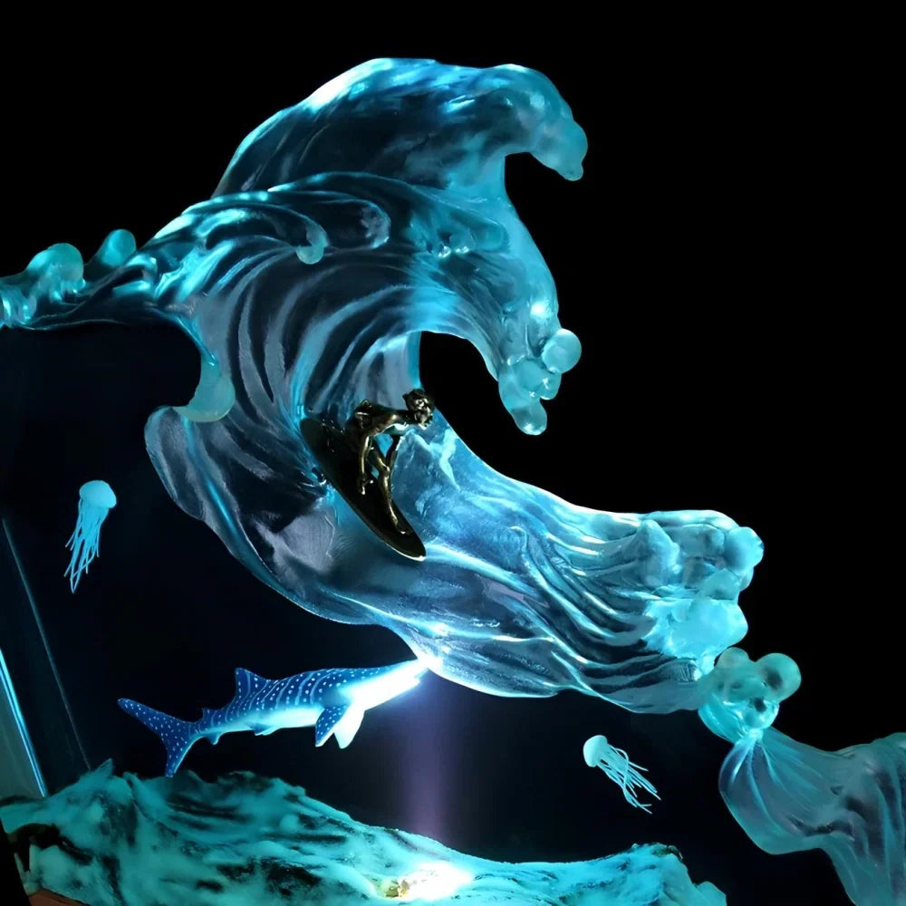 MarineGlow - Lampada decorativa notturna con effetti marini e illuminazione regolabile