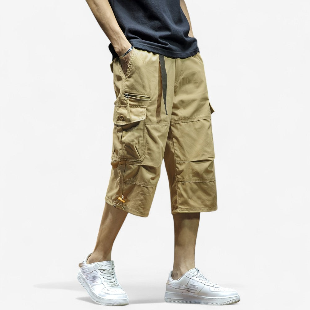 Sander - Pantaloncini Cargo con Vita Elastico e Tasche Multiple