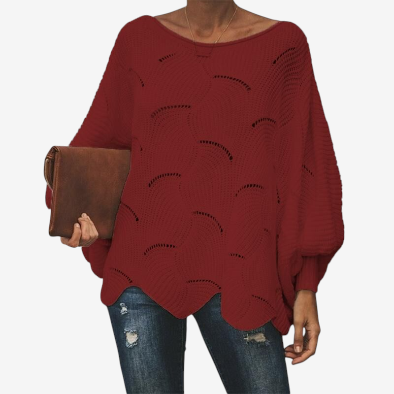 Women’s Oversized Hollow Out Knit Sweater