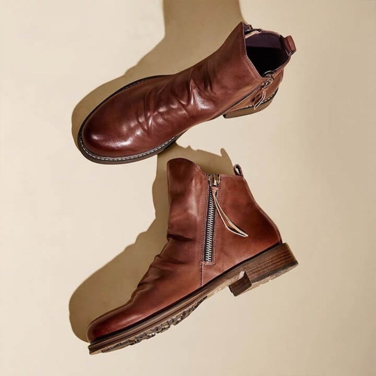 Liam – Bottes modernes avec fermeture éclair latérale et semelle légère