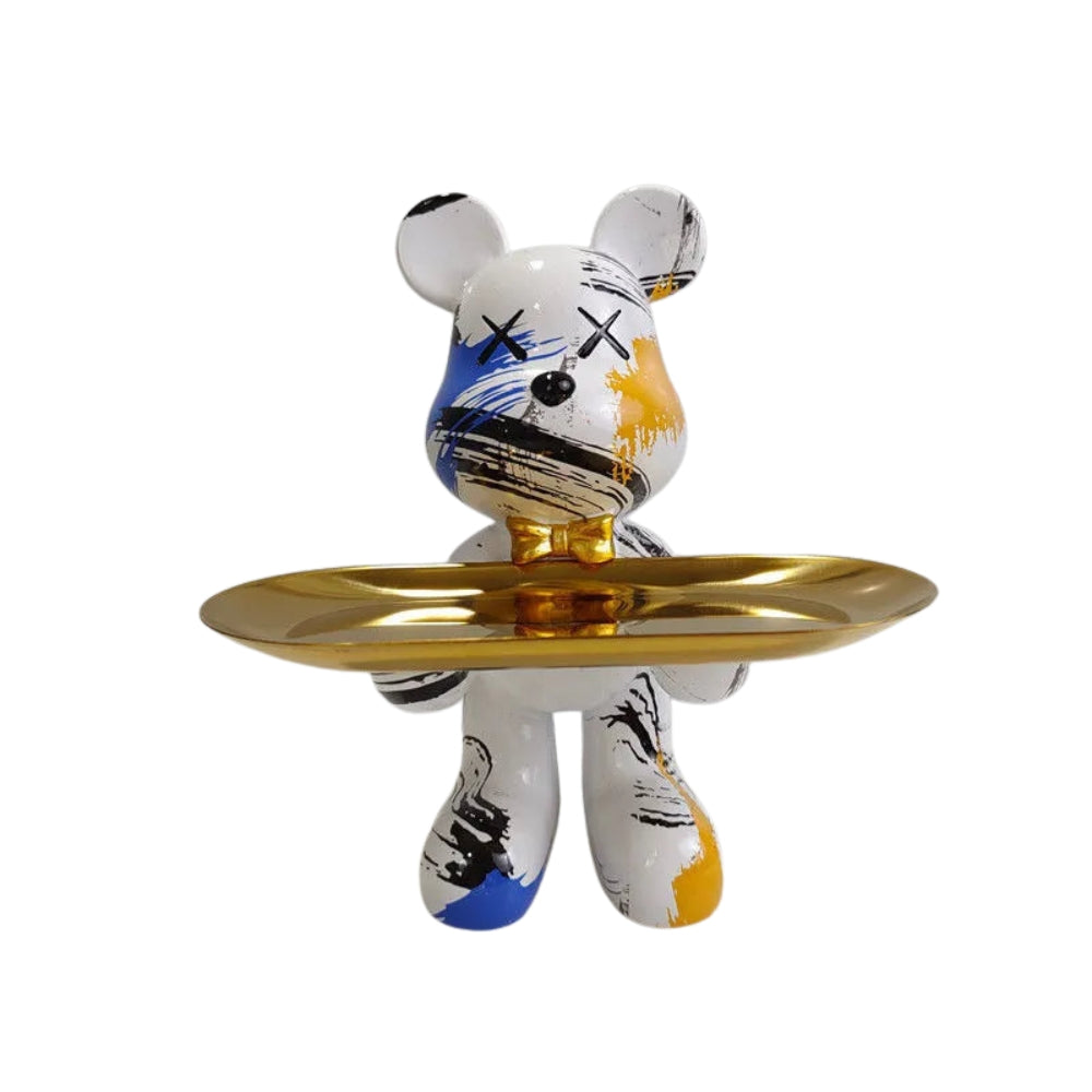 MuseBears - Scultura decorativa artigianale a vassoio per riporre piccoli oggetti