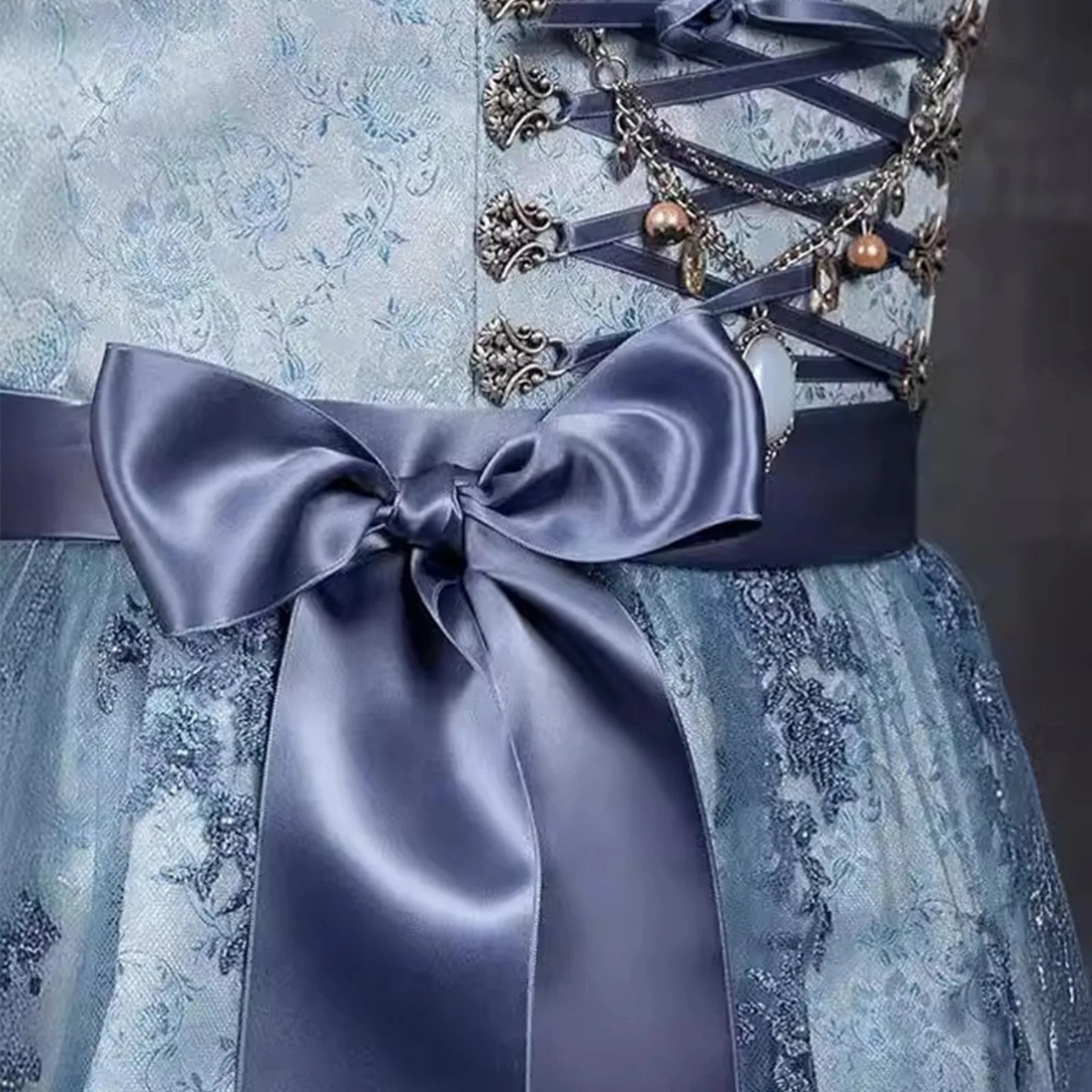 Eva – Rochie midi dirndl elegantă cu mâneci scurte și croială confortabilă, avantajoasă