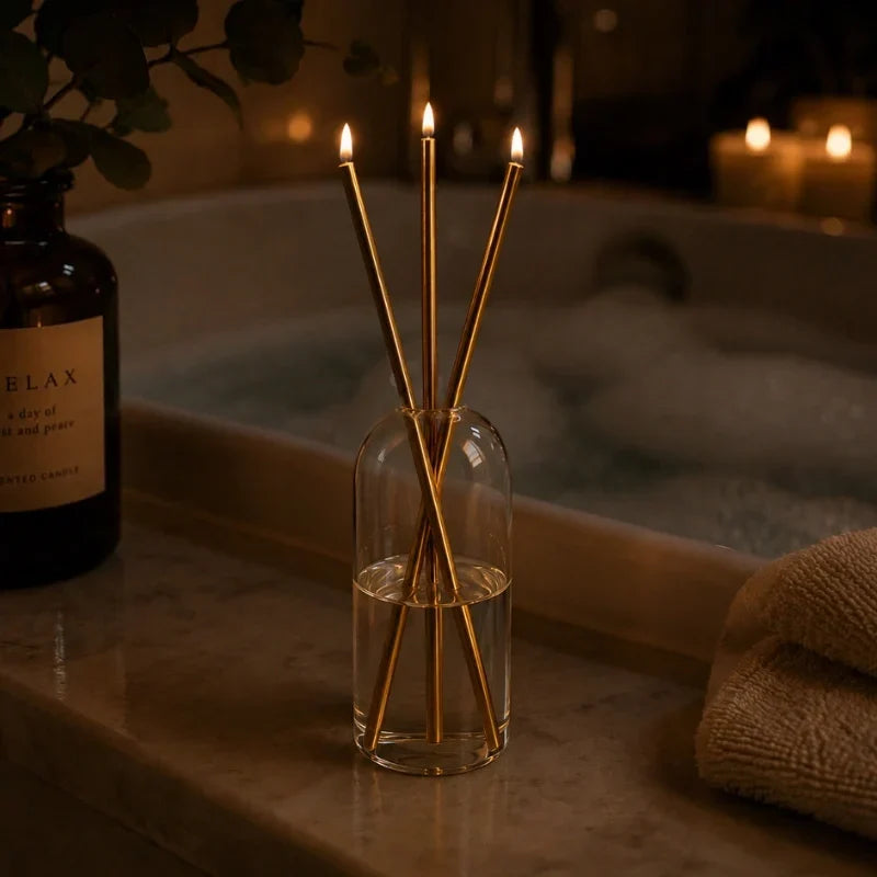 GlassWick - Glass Oil Candles With Cotton Wick