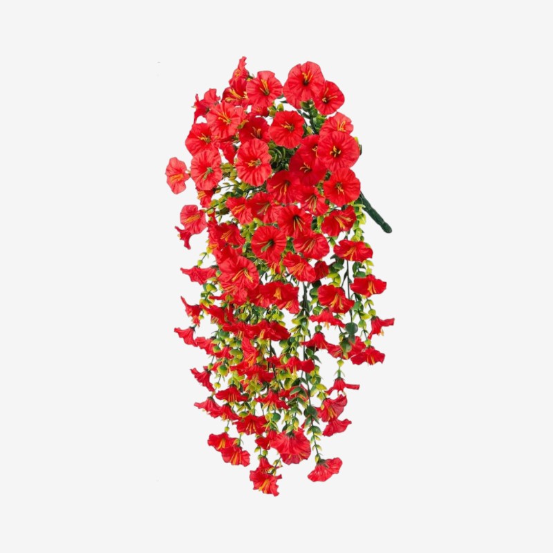 FlowerGlory – Decorazione floreale artificiale da appendere per balcone e giardino