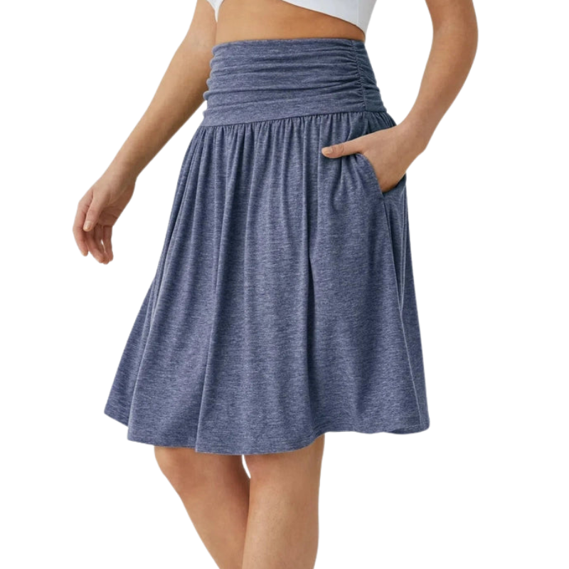 Victoria – Jupe courte taille haute avec volants et poches
