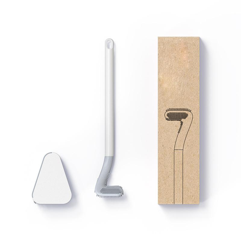 CleanEase – Brosse de toilette triangulaire au design ondulé pour un nettoyage approfondi des coins
