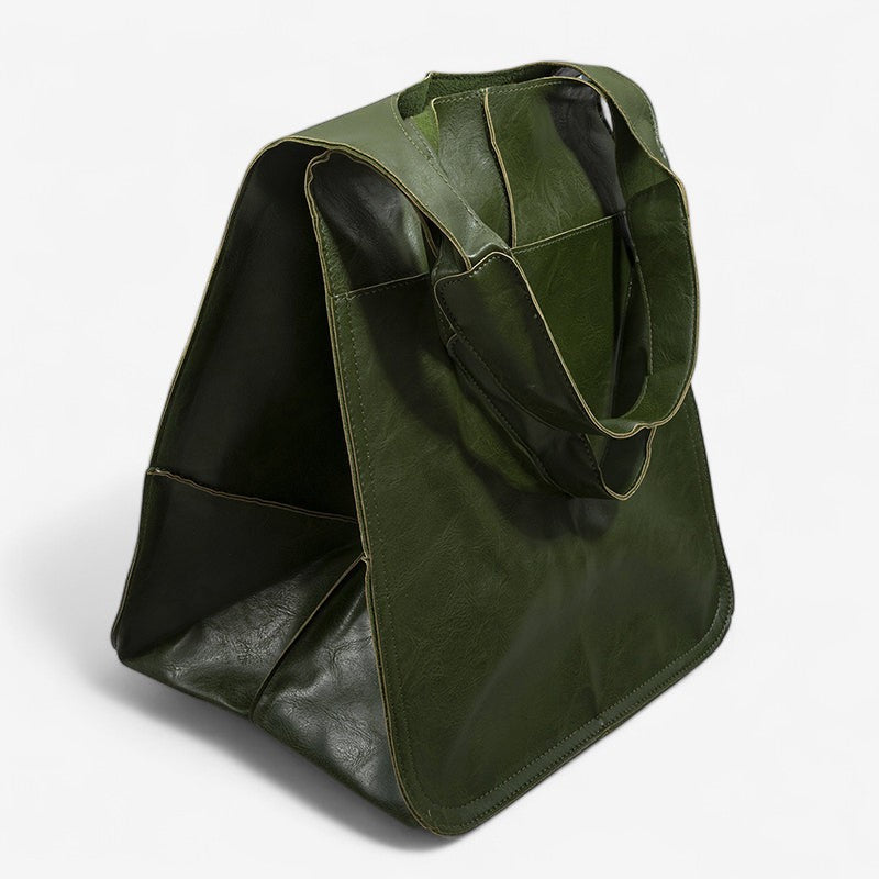 Lina – Borsa a Spalla con Chiusura a Bottone e Tasche Multiple
