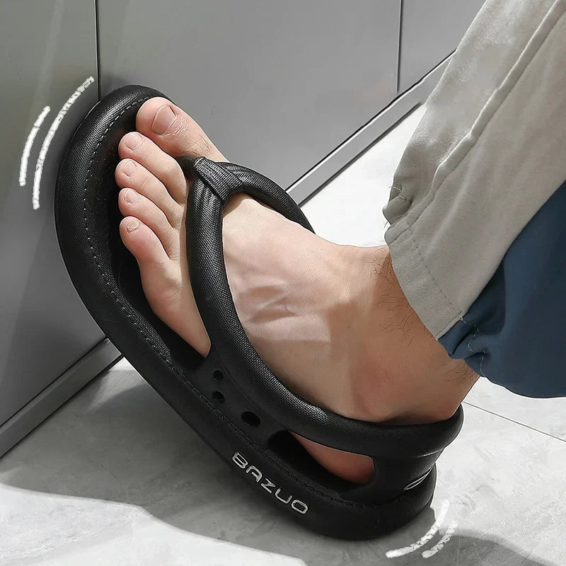 Nico – Casual Slip-On Sandals with Cut-Out Sides and Flat Sole
