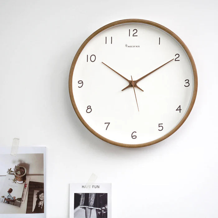 QuietOak - Elegant Analog Wall Clock with Silent Movement