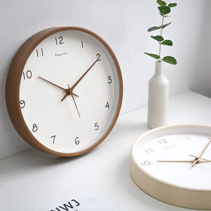 QuietOak - Elegant Analog Wall Clock with Silent Movement
