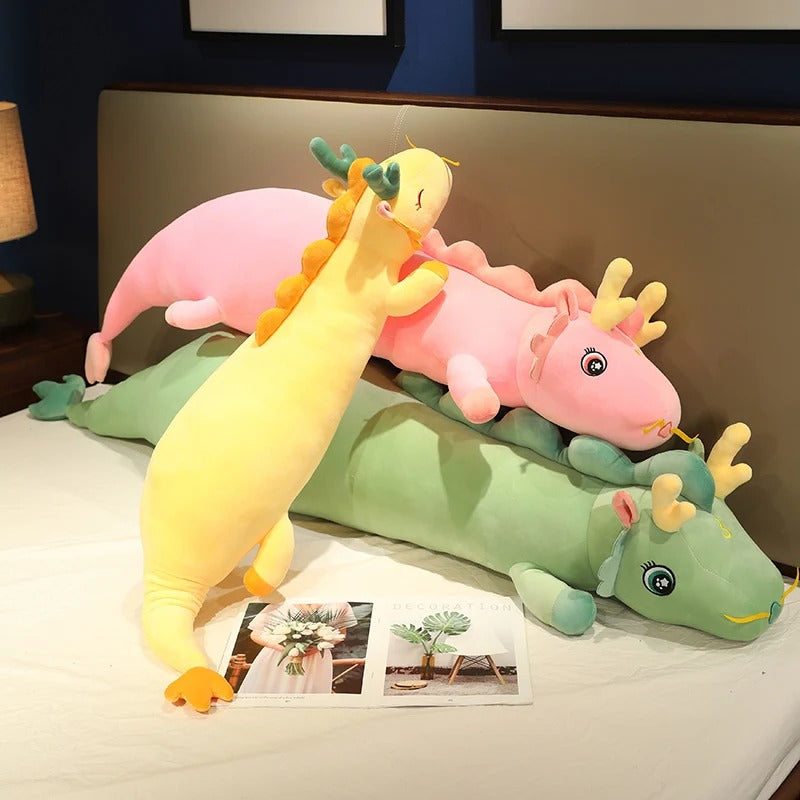DraggoNest - Coussin corps dragon mignon avec forme complète et soutien câlin confortable