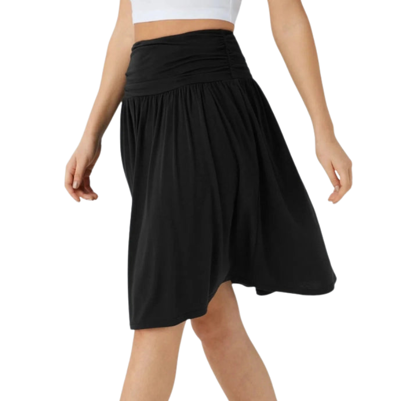 Victoria – Jupe courte taille haute avec volants et poches