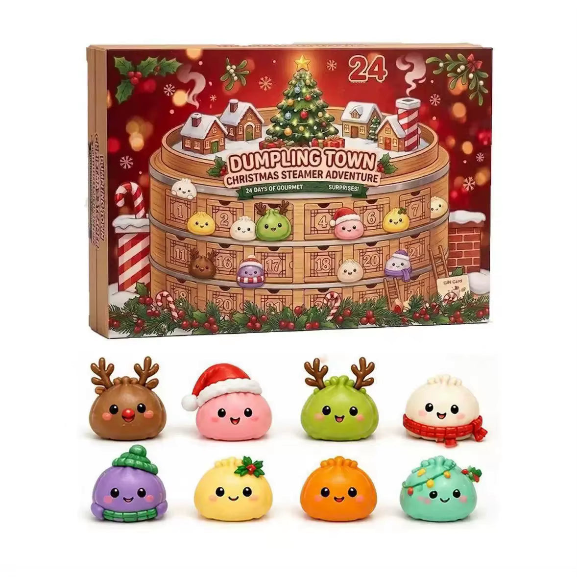 Squishmas - kalendarz adwentowy z 24 niespodziankami w postaci miękkich zabawek sensorycznych