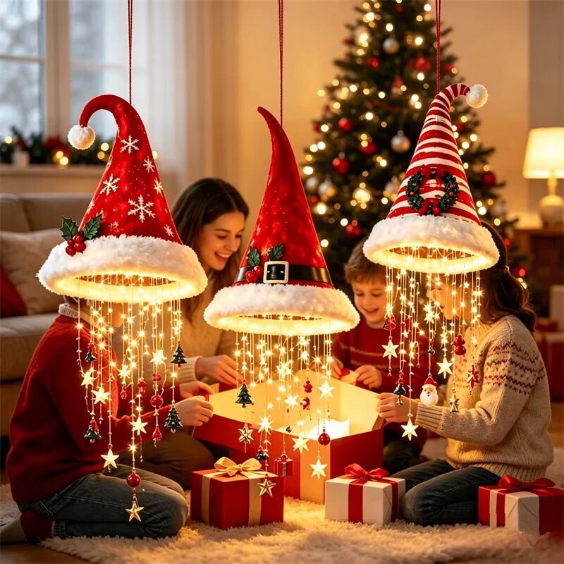 HatGlow - Hanging Hat Decoration With LED Stars