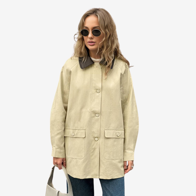 Sutton - Long Sleeve Coat with Button Closure