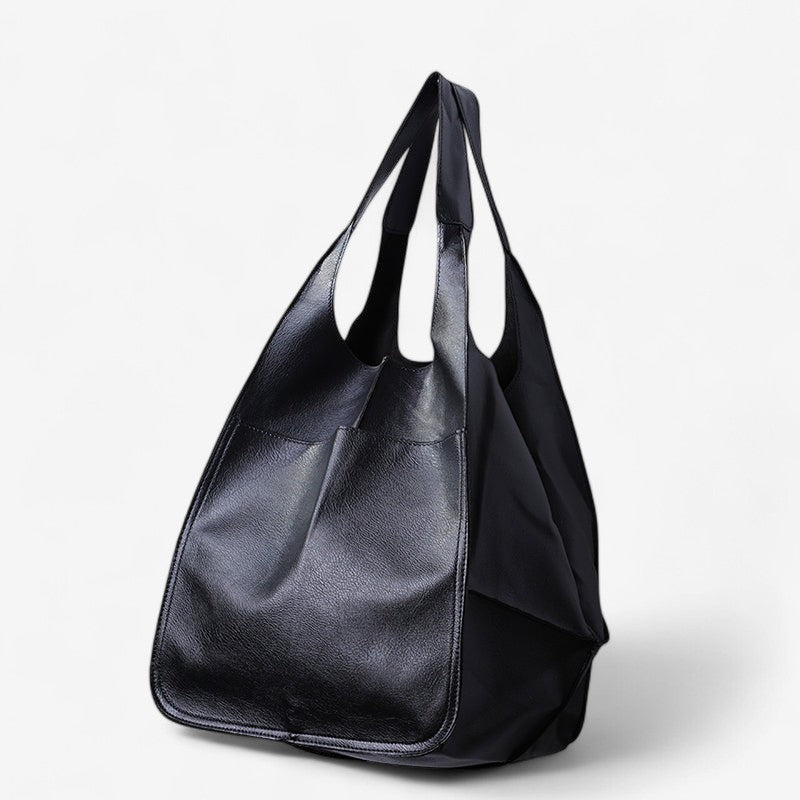 Lina – Borsa a Spalla con Chiusura a Bottone e Tasche Multiple