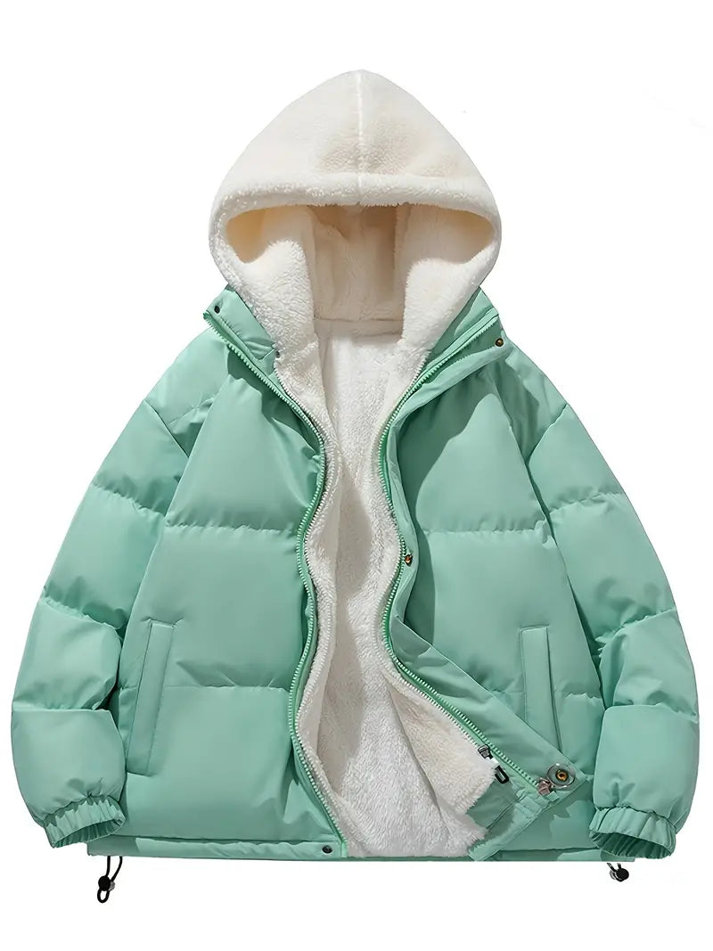 Anton - Giacca in pile con tasche e cappuccio regolabile