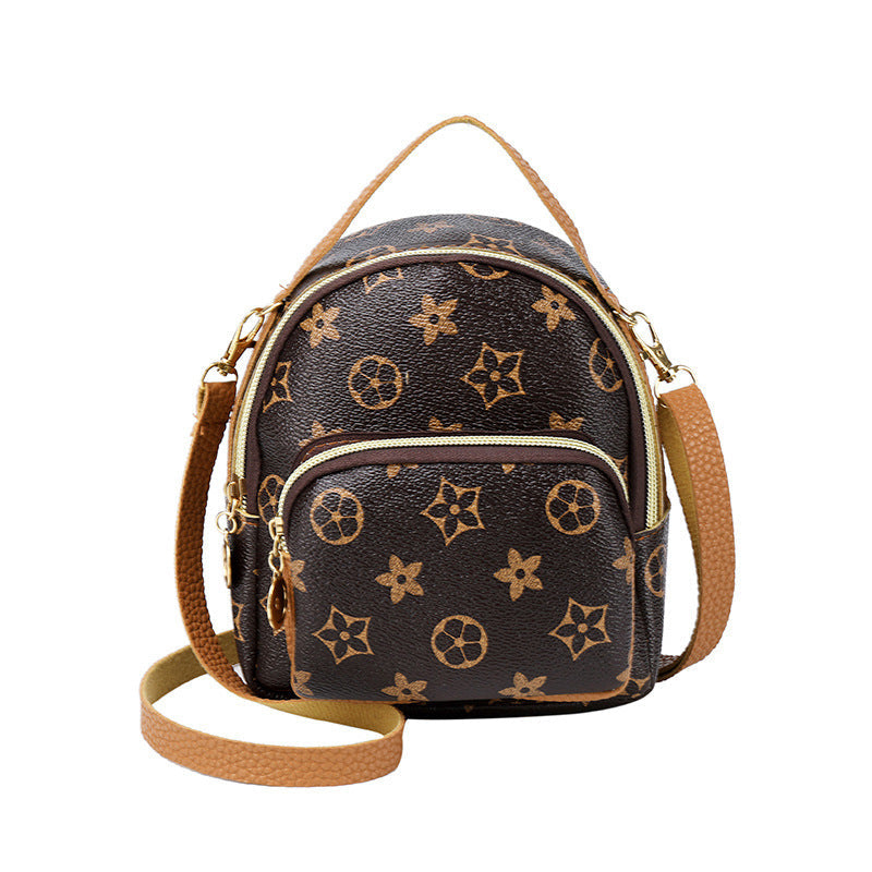 RetroVibe - Compact backpack with floral print