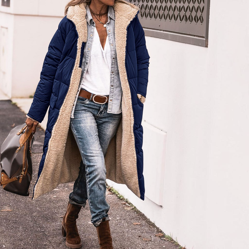 Women’s Hooded Long Sleeve Parka Coat