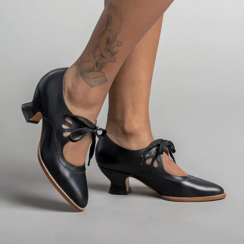 Alsia - Scarpe eleganti con tacco e lacci regolabili
