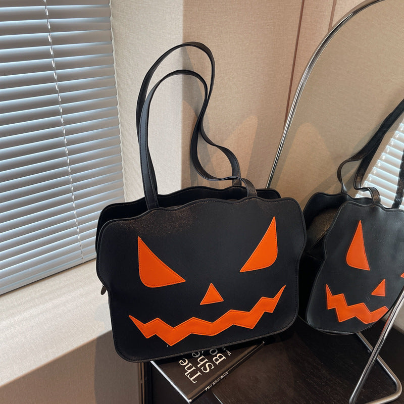 Emma - Halloween Messenger Bag with Pumpkin Design
