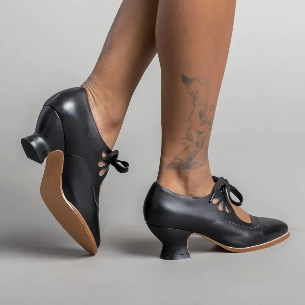 Alsia - Scarpe eleganti con tacco e lacci regolabili