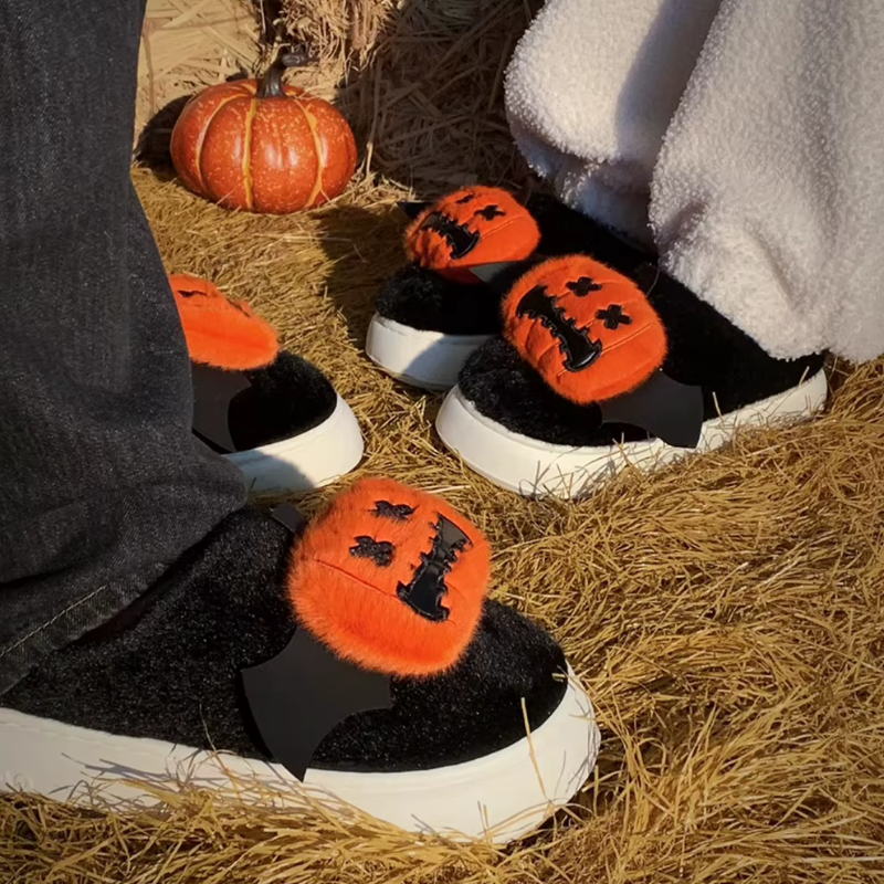 Halloween Slippers Warm Anti-Slip Cartoon Design