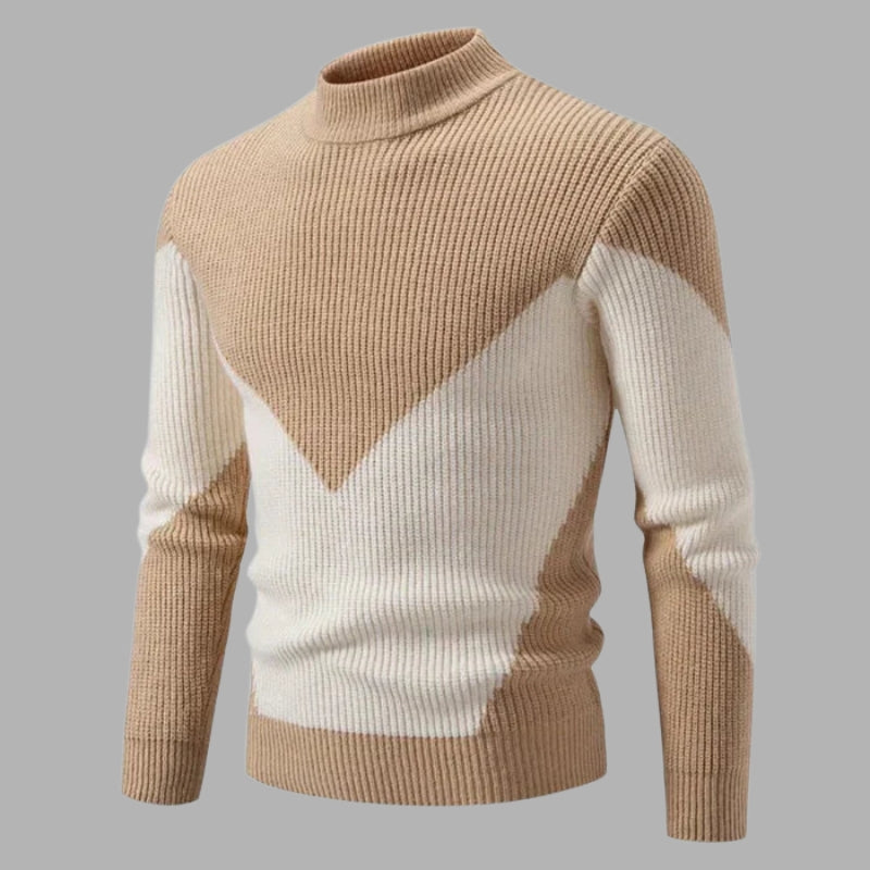 Camden - Long sleeve crew neck sweater with stripe design