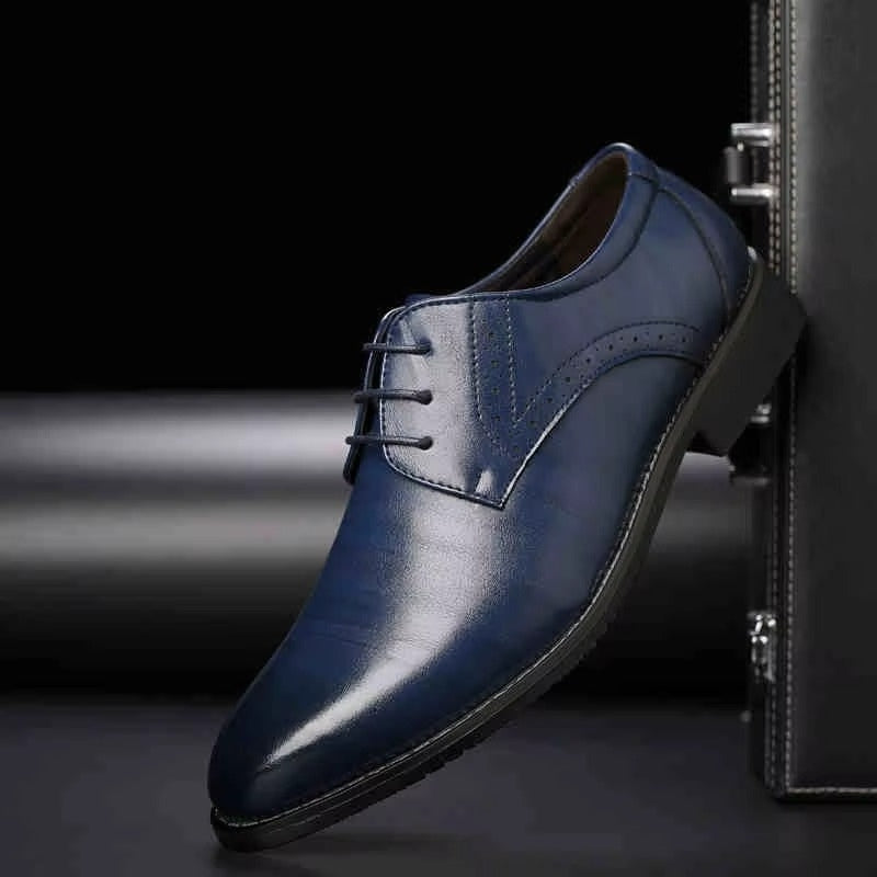 Alexander – Sznurowane buty z noskiem w szpic i antypoślizgową podeszwą | Pewne dopasowanie na sznurowadła | Strukturalny codzienny styl | Od casualowych do formalnych