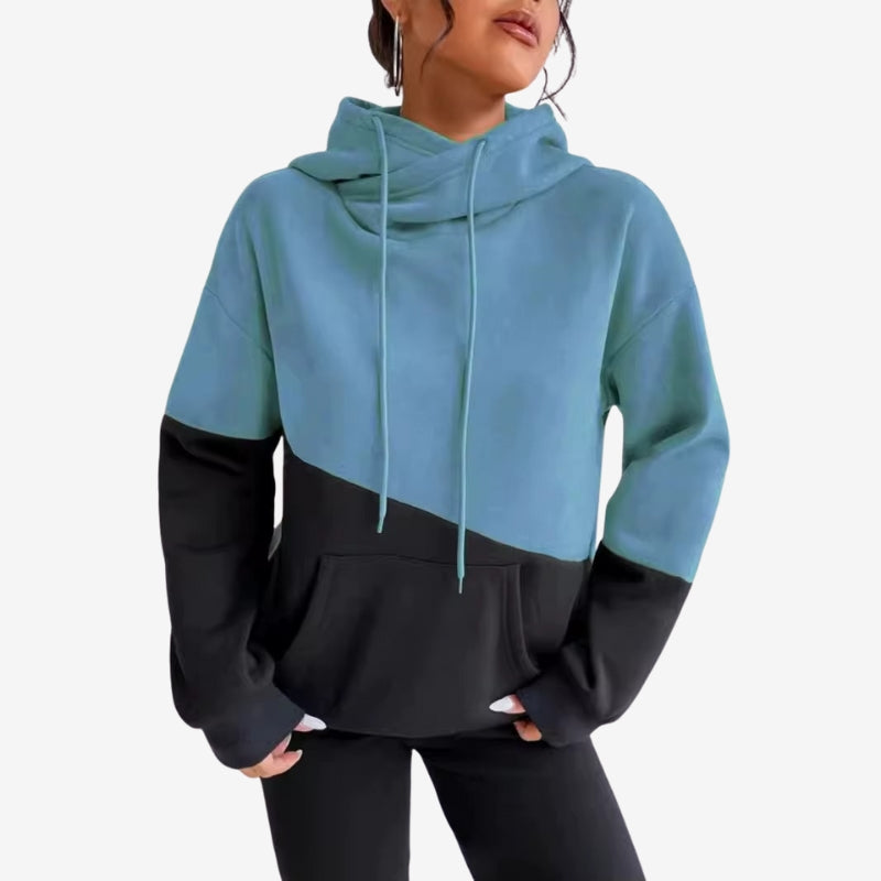 Lina - Long sleeve hoodie with front pockets