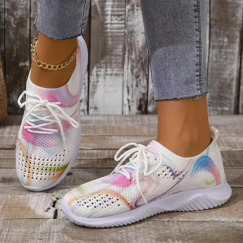 Bente – Pantofi sport cu vârf rotund, talpă antiderapantă și șireturi