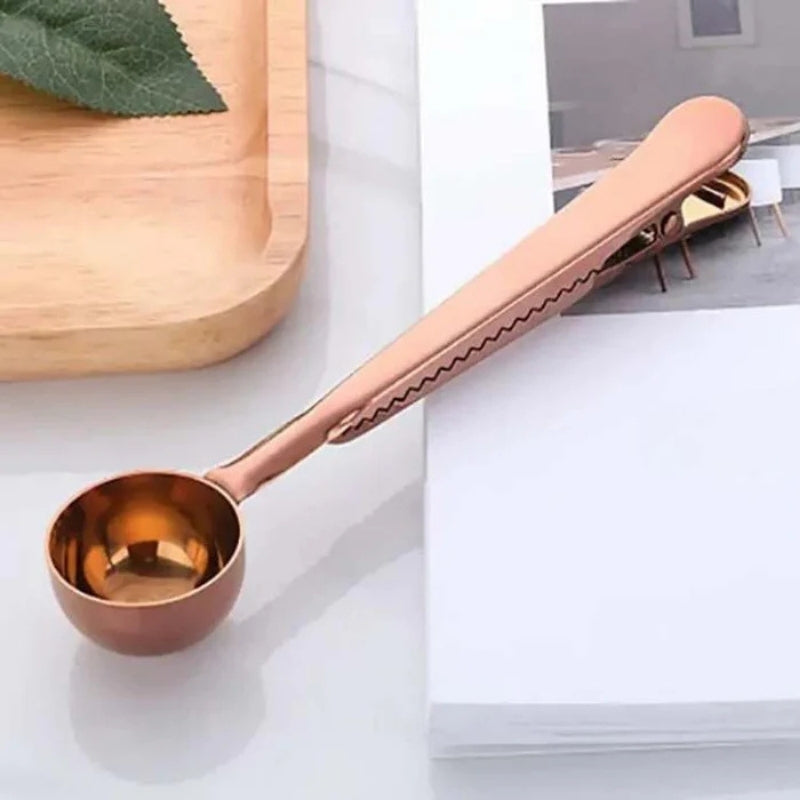 BrewMate – Cuillère doseuse pour café avec clip de fermeture