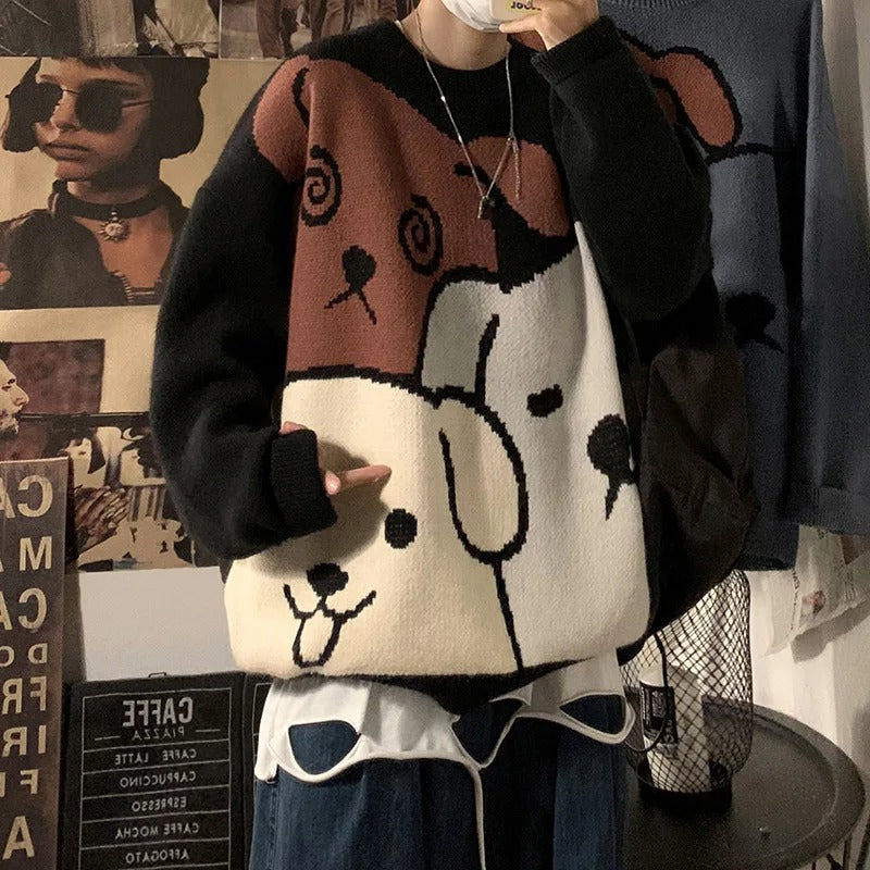 Willem - Long sleeve oversized sweater with crew neck