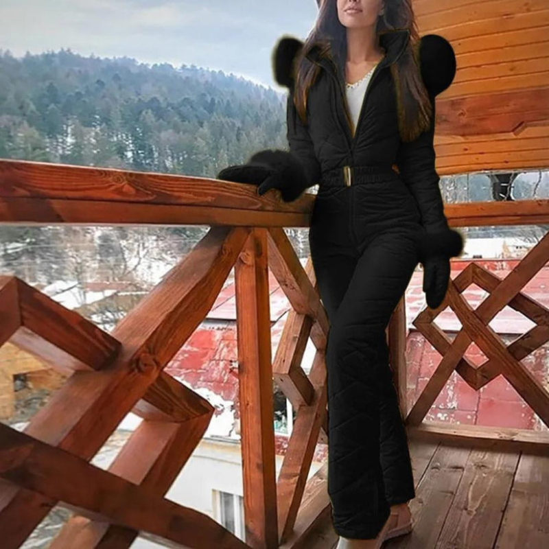 Combinaison de ski femme avec col montant zippé