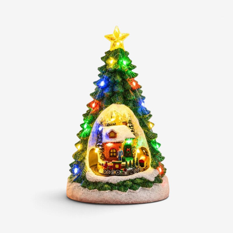 WinterGlow - Villaggio natalizio in miniatura con illuminazione LED