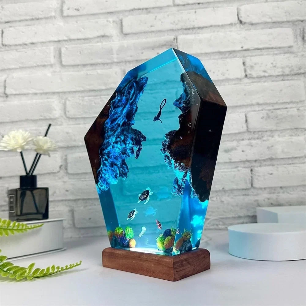 MarineGlow - Lampada decorativa notturna con effetti marini e illuminazione regolabile